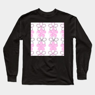 Cherry Blossom Pattern Long Sleeve T-Shirt